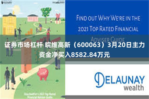 证券市场杠杆 皖维高新（600063）3月20日主力资金净买入8582.84万元